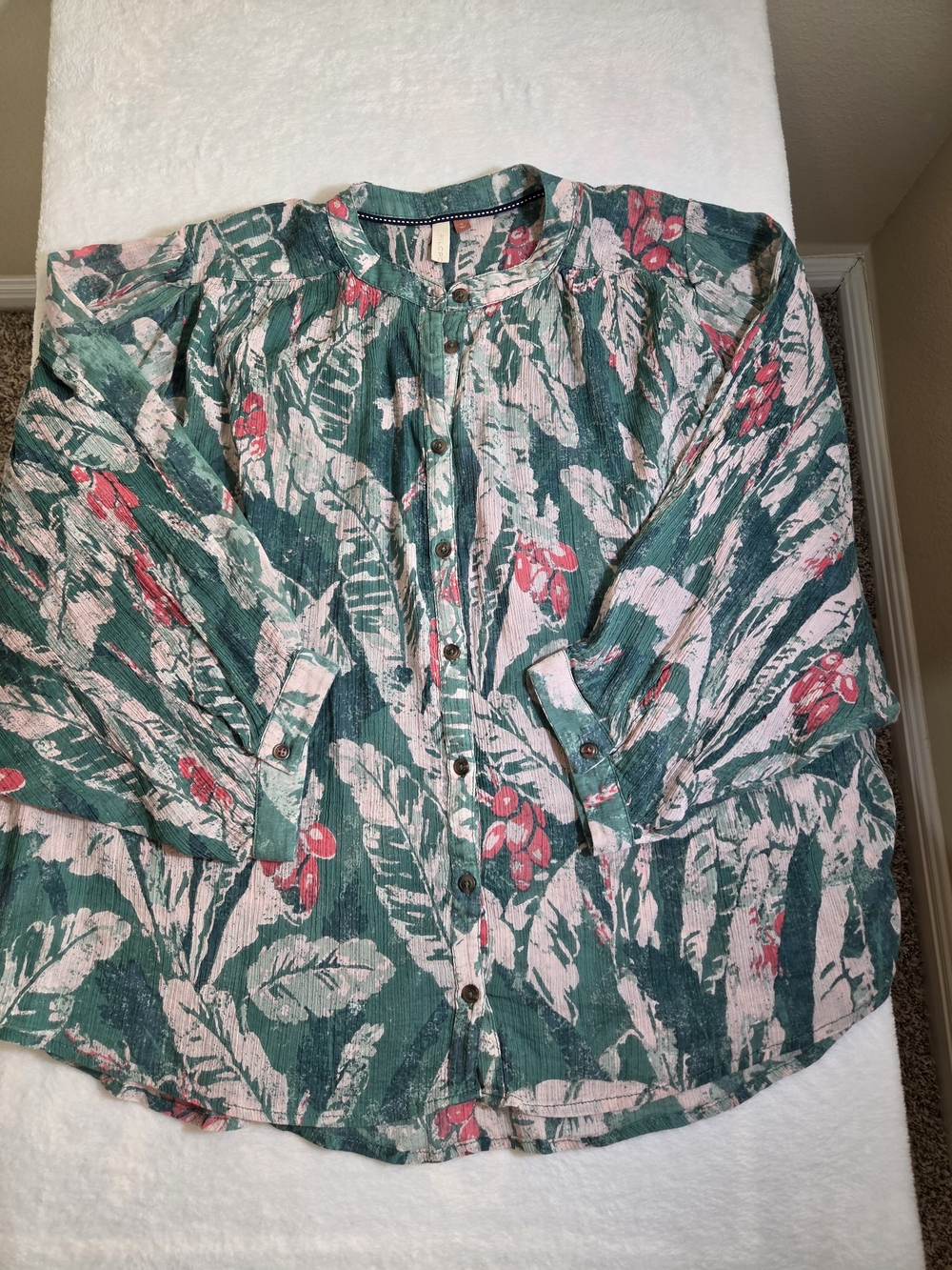 Anthropologie Pilcro Sidney Batwing Blouse 100% Cotton Size L - Picture 4 of 9